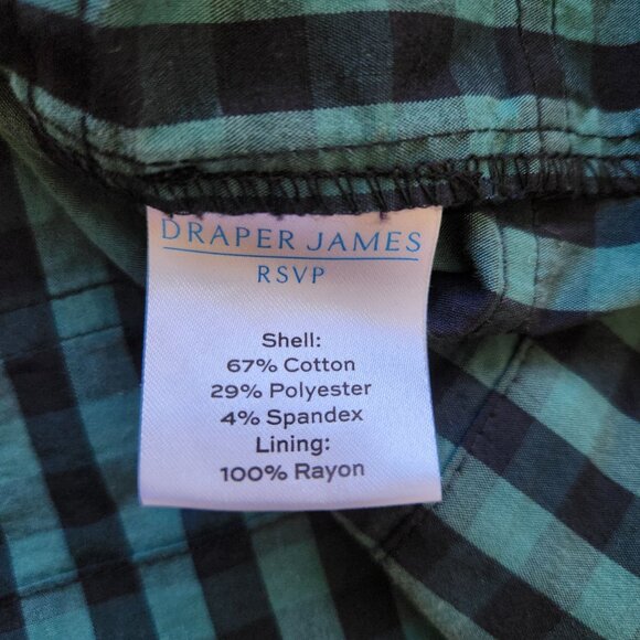 Draper James RSVP Green Black Gingham Dress Holiday Christmas Winter Cute Small - Picture 5 of 10